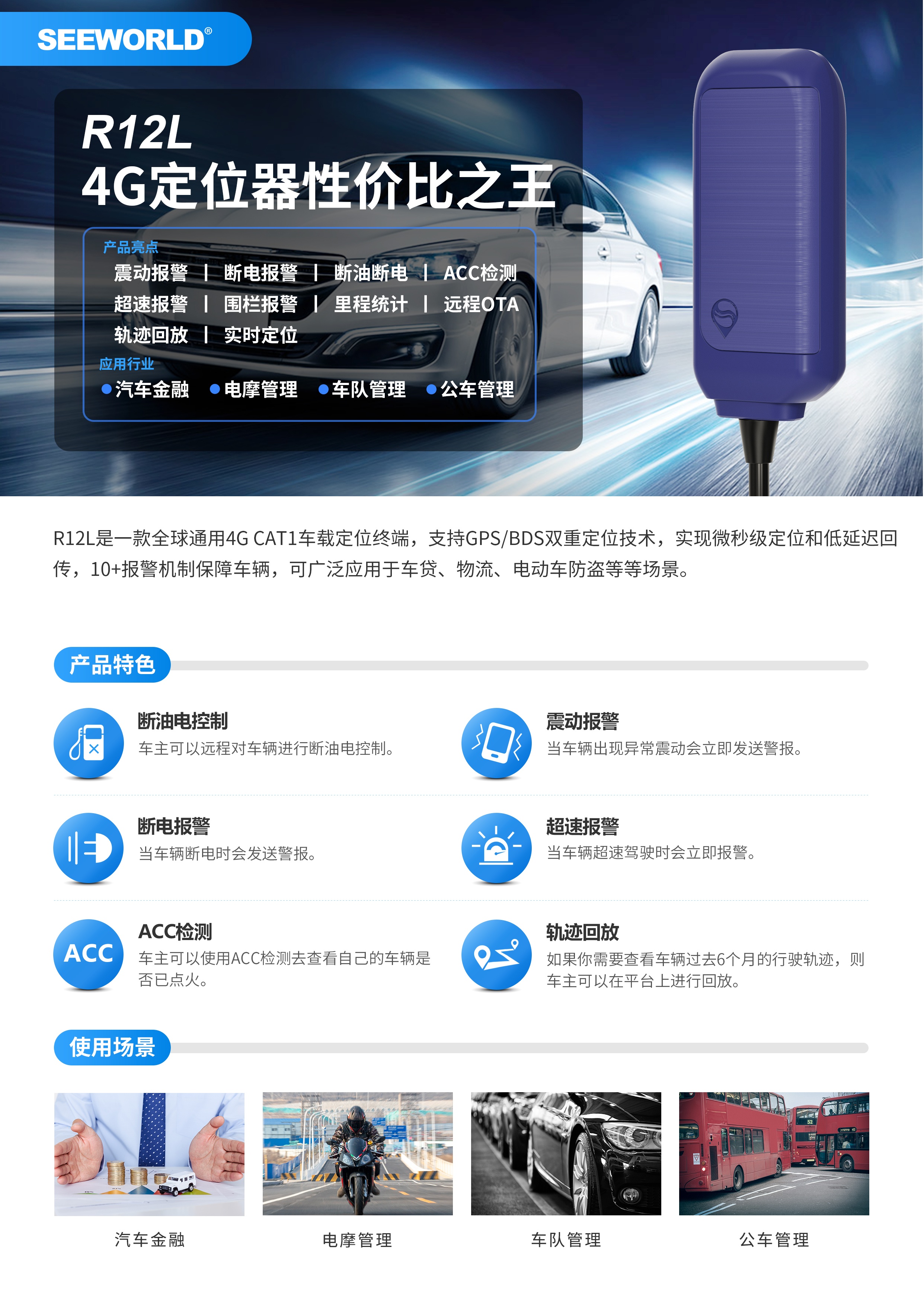 新品上市 | 全新外觀，多功能超高性價(jià)比的4G Cat1車載定位器！